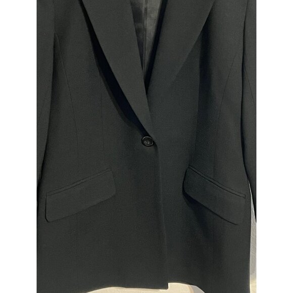 Talbots Women Black Wool Blazer & Pants Suit Set Size 4 Professional Office Goth - Picture 15 of 16